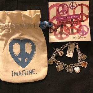 Brighton Peace reversible charm bracelet